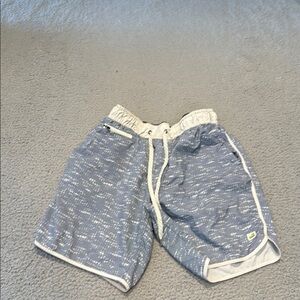 Vuori Blue and White Athletic Shorts